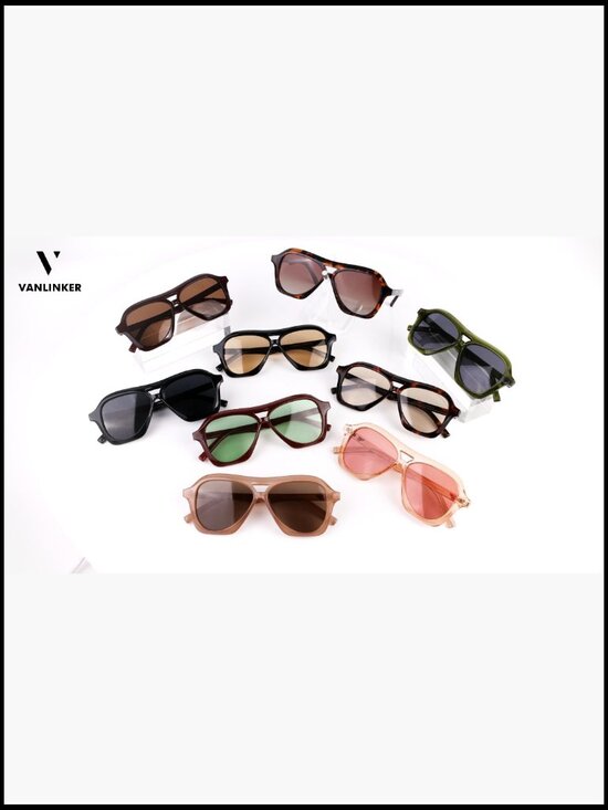 Retro Square Aviator Sunglasses Polarized UV400 Unisex Trendy main image 6